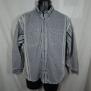 Vintage 90s At Last New York Men Long Sleeves Button up Shirt Size M